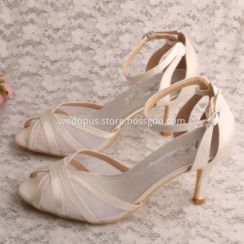 Summer White Heeled Sandals Women Wedding